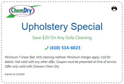 $20 Off Upholstery Cleaning